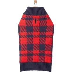 Frisco Fleece Lined Buffalo Plaid Mock Neck Dog & Cat Sweater -Cat Products Store 718470 PT3. AC SS1800 V1692978164