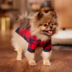 Frisco Fleece Lined Buffalo Plaid Mock Neck Dog & Cat Sweater -Cat Products Store 718470 PT7. AC SS1800 V1692378099