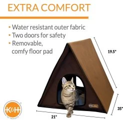 K&H Pet Products Outdoor Unheated Multi-Kitty A-Frame House -Cat Products Store 72244 PT2. AC SS1800 V1611763321