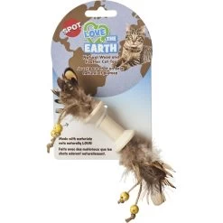 Ethical Pet Love The Earth Wood Feather Plush Cat Toy, Assorted -Cat Products Store 736574 PT1. AC SS1800 V1683293023