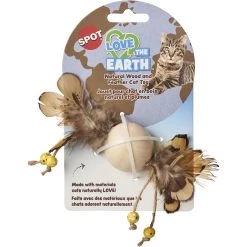 Ethical Pet Love The Earth Wood Feather Plush Cat Toy, Assorted -Cat Products Store 736574 PT2. AC SS1800 V1683226315