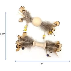 Ethical Pet Love The Earth Wood Feather Plush Cat Toy, Assorted -Cat Products Store 736574 PT4. AC SS1800 V1683296924