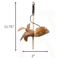 Ethical Pet Squeakeeez Plush Mouse Teaser Wand Cat Toy With Catnip, Assorted -Cat Products Store 736798 PT3. AC SS1800 V1683815633