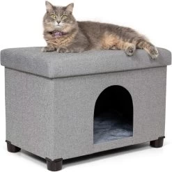 The BirdRock Home Decorative Cat & Dog House Ottoman, Brown