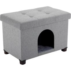 The BirdRock Home Decorative Cat & Dog House Ottoman, Brown -Cat Products Store 736942 PT2. AC SS1800 V1670944009