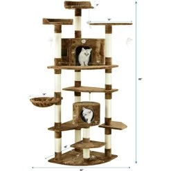 Go Pet Club 80-in Faux Fur Cat Tree & Condo -Cat Products Store 74012 PT3. AC SS1800 V1671226284