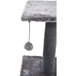Cat Craft 2 Tier Plush Pedestal Cat Scratching Post & Platform Lounge With Hanging Cat Toy, Grey -Cat Products Store 744686 PT4. AC SS1800 V1689974811