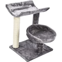 Cat Craft 3 Tier Plush Scratch & Lounge Cat Tree Habitat, Grey, Medium -Cat Products Store 744702 PT7. AC SS1800 V1689974544
