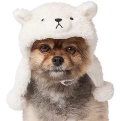 Frisco Plush Polar Bear Dog & Cat Hat -Cat Products Store 745614 PT2. AC SS1800 V1694802014