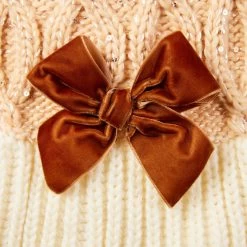 Frisco Cable Knit Dog & Cat Sweater Dress With Velvet Bow -Cat Products Store 745838 PT6. AC SS1800 V1694794127