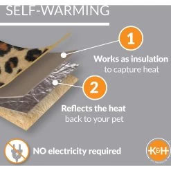 K&H Pet Products Self-Warming Cat Sack Covered Bag Warming Cat Bed, Leopard -Cat Products Store 75116 PT2. AC SS1800 V1637626602