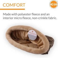 K&H Pet Products Self-Warming Cat Sack Covered Bag Warming Cat Bed, Leopard -Cat Products Store 75116 PT3. AC SS1800 V1637622813