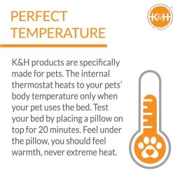 K&H Pet Products Thermo-Kitty Cuddle Up Indoor Heated Bolster Cat Bed, Mocha -Cat Products Store 75128 PT4. AC SS1800 V1611771424