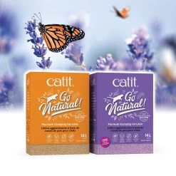 Catit Go Natural Pea Husk Clumping Cat Litter, Lavender, 14.8-lb Bag -Cat Products Store 756070 PT2. AC SS1800 V1673625874