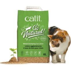 Catit Go Natural Wood Clumping Cat Litter, 6.4-lb Bag -Cat Products Store 756086 PT2. AC SS1800 V1673625871