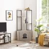 Unipaws Corner Box Enclosure With Cat Tree Tower Cat Litter, Weathered Grey, Medium -Cat Products Store 757526 MAIN. AC SS1800 V1693319936