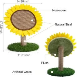Lovely Caves Gardern Sunflower Cat Scratcher, Yellow -Cat Products Store 760806 PT3. AC SS1800 V1674853540