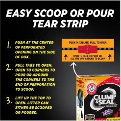 Arm & Hammer Litter Clump & Seal Multi-Cat Scented Clumping Clay Cat Litter 19 Arm & Hammer Litter Clump & Seal Multi-Cat Scented Clumping Clay Cat Litter -Cat Products Store 78026 PT8. AC SS1800 V1665173799