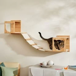 Frisco Cushioned Wall Mounted Cat Wall Shelf & Frisco Cat Silhouette With Bridge Wall Mounted Cat Wall Shelves -Cat Products Store 785550 PT5. AC SS1800 V1677600274