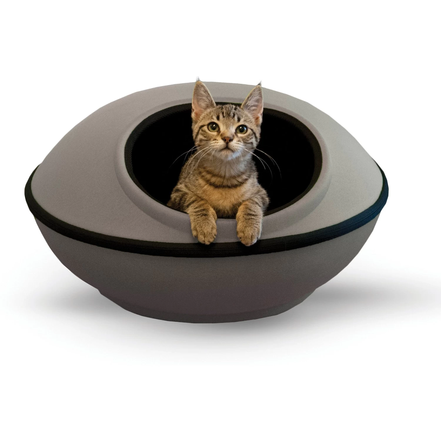 K&H Pet Products Mod Dream Pod Covered Cat Bed For Large Cats, Gray 3 K&H Pet Products Mod Dream Pod Covered Cat Bed For Large Cats, Gray