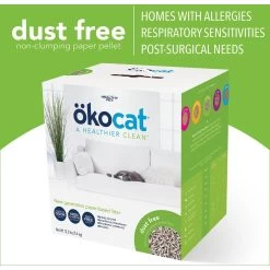 Okocat Dust-Free Unscented Non-Clumping Paper Pellet Cat Litter -Cat Products Store 78964 PT2. AC SS1800 V1607956031