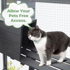 Coziwow Patio Outdoor Cat Playpen, Grey, Large -Cat Products Store 804398 PT5. AC SS1800 V1687293713