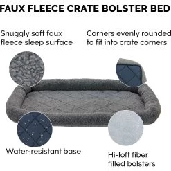 FurHaven Faux Wool Crate Bolster Cat & Dog Bed 16 FurHaven Faux Wool Crate Bolster Cat & Dog Bed -Cat Products Store 804574 PT6. AC SS1800 V1683049670