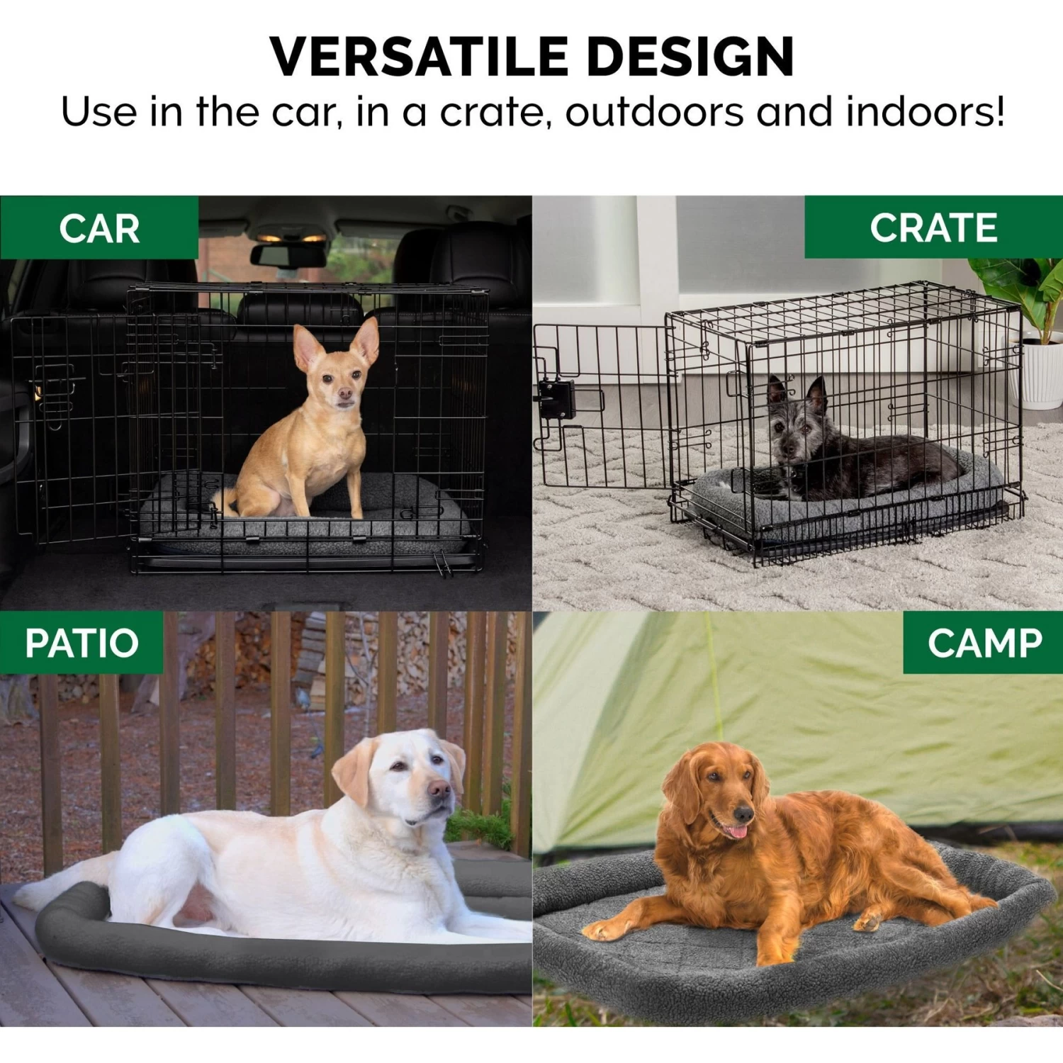 FurHaven Faux Wool Crate Bolster Cat & Dog Bed 10 FurHaven Faux Wool Crate Bolster Cat & Dog Bed - Image 8