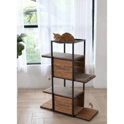 ZooVilla Country Crate Cat Tree, Brown -Cat Products Store 823982 PT2. AC SS1800 V1683568185