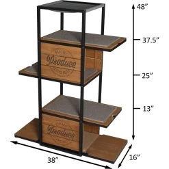 ZooVilla Country Crate Cat Tree, Brown -Cat Products Store 823982 PT3. AC SS1800 V1683567937