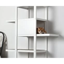 ZooVilla Bookshelf Cat Tree, White -Cat Products Store 824014 PT2. AC SS1800 V1683565873