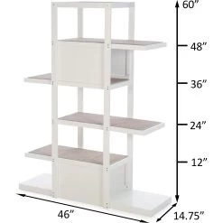 ZooVilla Bookshelf Cat Tree, White -Cat Products Store 824014 PT3. AC SS1800 V1683567294