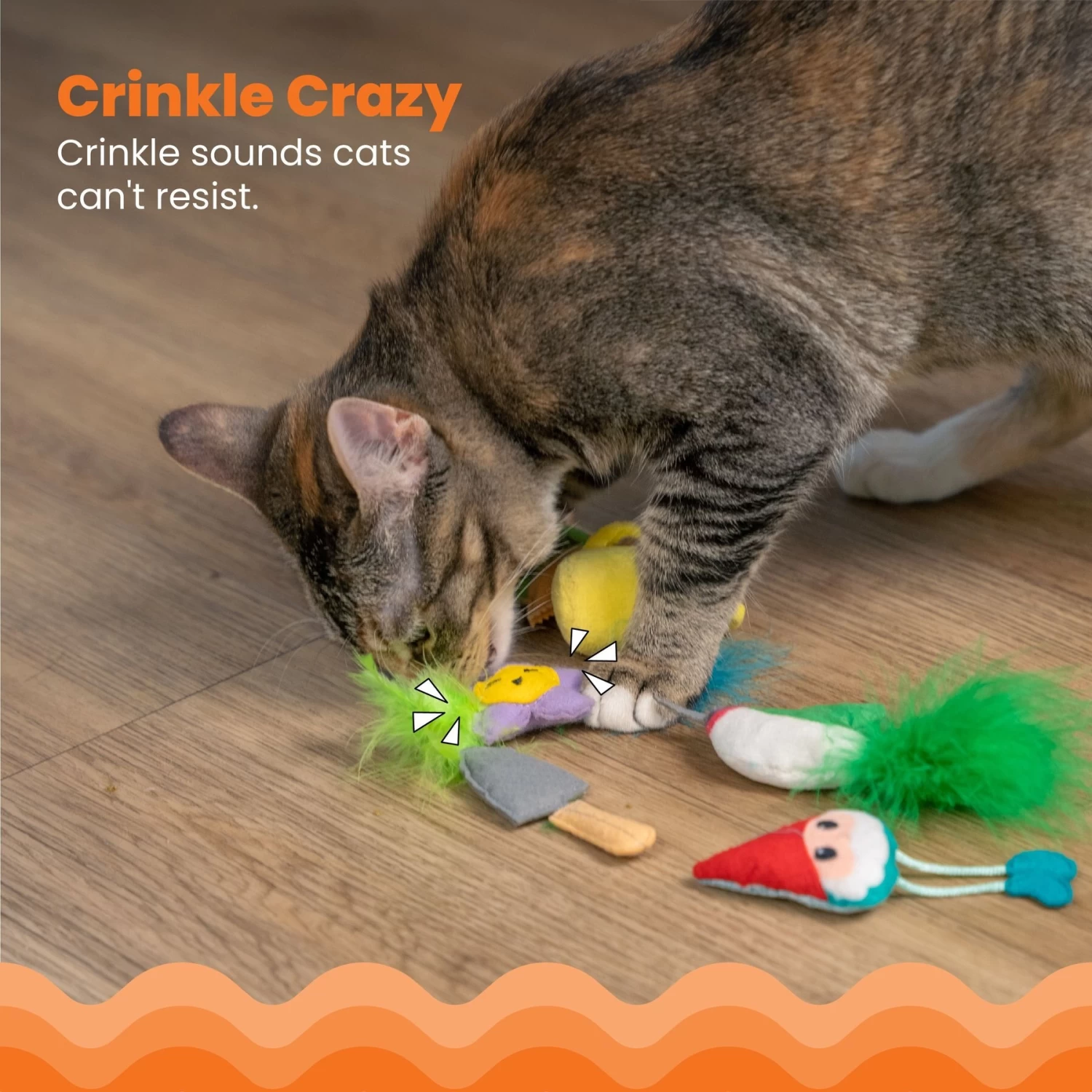 Catstages Garden Fur-ends Plush Catnip Cat Toy, Multicolor, 6 Count 5 Catstages Garden Fur-ends Plush Catnip Cat Toy, Multicolor, 6 Count - Image 3