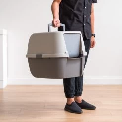 IRIS USA Enclosed Cat Litter Box With Front Door Flap & Scoop, Gray, Jumbo 14 IRIS USA Enclosed Cat Litter Box With Front Door Flap & Scoop, Gray, Jumbo -Cat Products Store 846614 PT3. AC SS1800 V1683834929