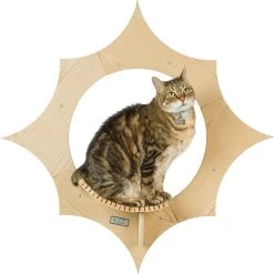 Armarkat Sun Shape Modern Wall-Mounted Wall Shelves Cat Furniture, Beige -Cat Products Store 847718 PT2. AC SS1800 V1683836237