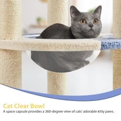 Yaheetech 35.5-in Cat Tree With Space Capsule, Small, Blue & Beige 17 Yaheetech 35.5-in Cat Tree With Space Capsule, Small, Blue & Beige -Cat Products Store 871726 PT6. AC SS1800 V1686243415