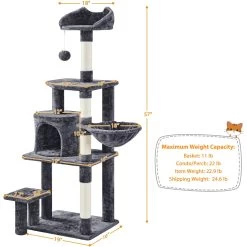 Yaheetech 57-in Cat Tree For Indoor Cats -Cat Products Store 871742 PT3. AC SS1800 V1686249553