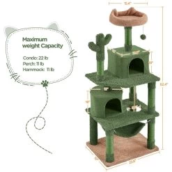 Yaheetech 62.5-in Cactus Cat Tree, Medium, Green & Brown 13 Yaheetech 62.5-in Cactus Cat Tree, Medium, Green & Brown -Cat Products Store 871822 PT2. AC SS1800 V1688738709
