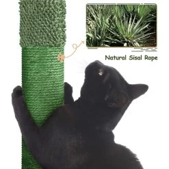 Yaheetech 54.5-in Cactus Cat Tree, Medium, Green & Brown -Cat Products Store 871870 PT6. AC SS1800 V1688738706