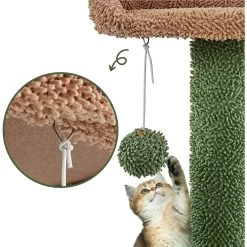 Yaheetech 54.5-in Cactus Cat Tree, Medium, Green & Brown -Cat Products Store 871870 PT8. AC SS1800 V1688738703