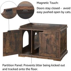 Unipaws Furniture Enclosure Decorative Storage Bench Cat Litter Box -Cat Products Store 880006 PT4. AC SS1800 V1686079641
