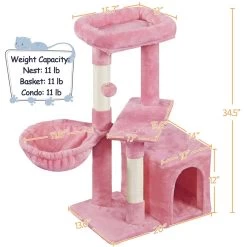 Yaheetech 34.5-in Plush Cover Cat Tree -Cat Products Store 899542 PT2. AC SS1800 V1692300025
