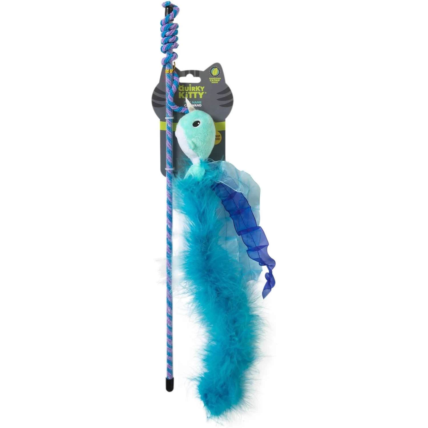 Quirky Kitty Nifty Narwhal Wand Cat Toy 4 Quirky Kitty Nifty Narwhal Wand Cat Toy - Image 2
