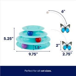 Frisco Foldable Play Tri-Tunnel Cat Toy & Frisco Butterfly Cat Tracks Cat Toy -Cat Products Store 933438 PT6. AC SS1800 V1692305010