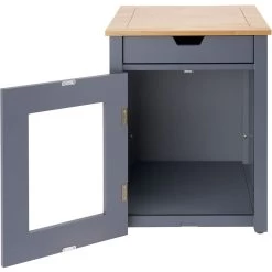 TRINITY 20-in Enclosure End Table With Drawer Cat Litter Box, Dark Grey, Small -Cat Products Store 943606 PT7. AC SS1800 V1692301510