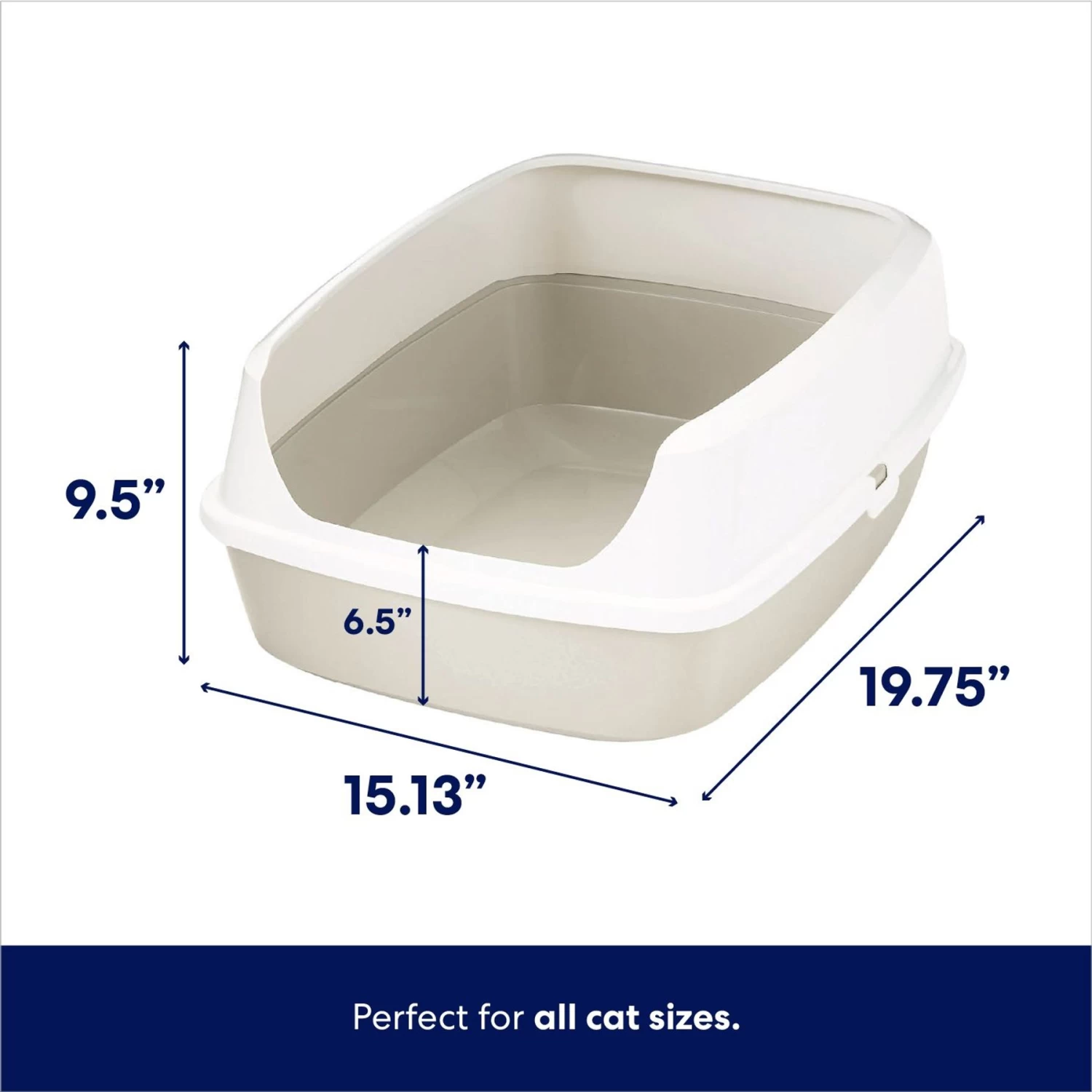Frisco Open Top Cat Litter Box With Rim, Large & Frisco Plastic Litter Scooper With Caddy 5 Frisco Open Top Cat Litter Box With Rim, Large & Frisco Plastic Litter Scooper With Caddy - Image 3