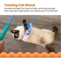 Catstages Tail Teaser Air Prey Play Wand Cat Toy, Blue -Cat Products Store 976214 PT1. AC SS1800 V1696615525