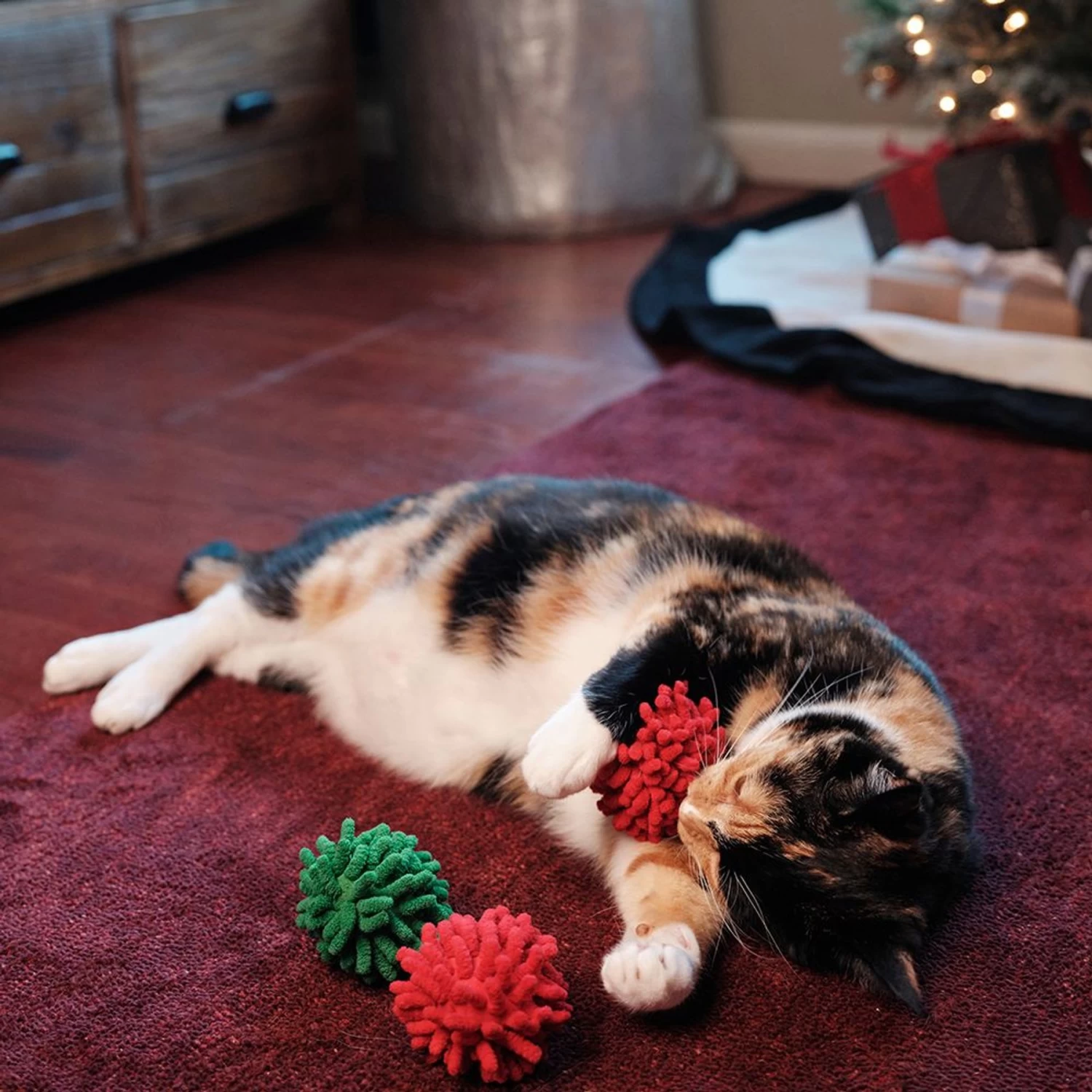 Frisco Holiday Moppy Ball Cat Toy With Catnip, 3 Count & Frisco Holiday Mice Cat Toy With Catnip, 5 Count 7 Frisco Holiday Moppy Ball Cat Toy With Catnip, 3 Count & Frisco Holiday Mice Cat Toy With Catnip, 5 Count - Image 5