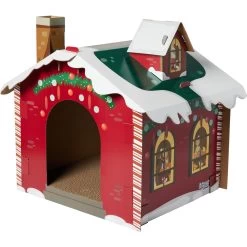 Frisco Holiday Gift Box Cardboard Cat House & Frisco Holiday Santa's Workshop Cardboard Cat House -Cat Products Store 986158 PT5. AC SS1800 V1698257735