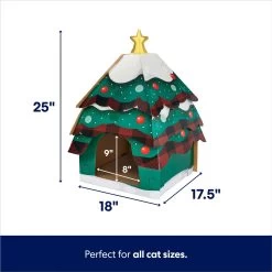 Frisco Holiday Christmas Tree Cardboard Cat House & Frisco Holiday Santa's Workshop Cardboard Cat House -Cat Products Store 986190 PT2. AC SS1800 V1698257848